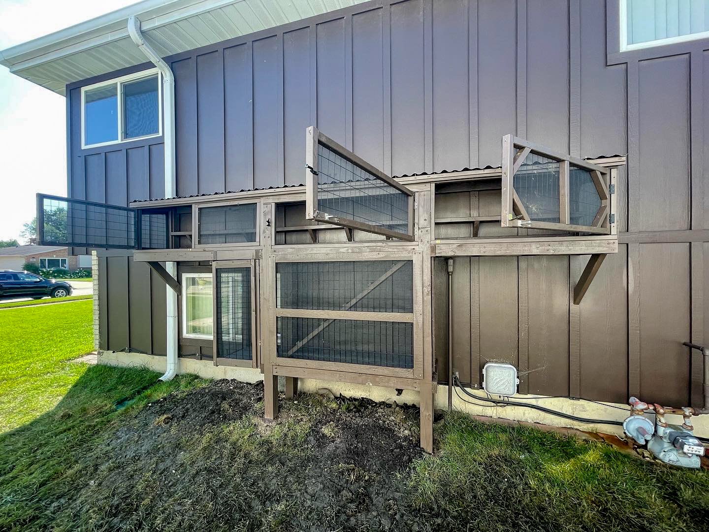 Glencoe Illinois Brown Painted Pressure-Treated Catio