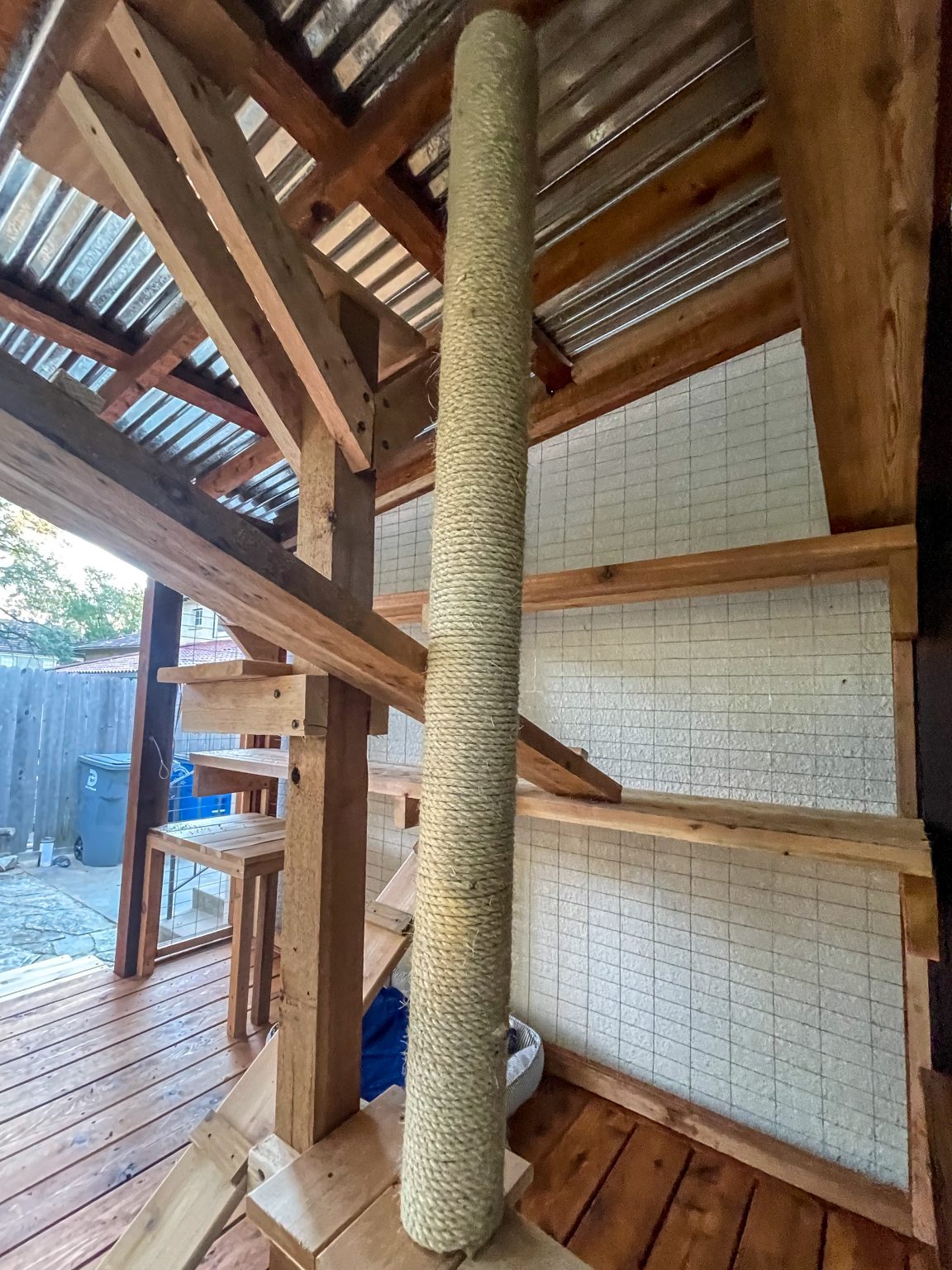 Outdoor Cat Scratching Post Catio Upgrades