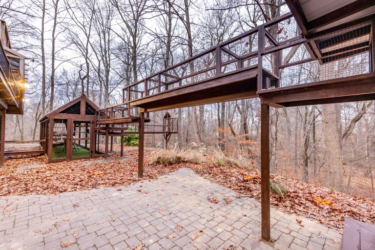 long catio tunnel above pathway