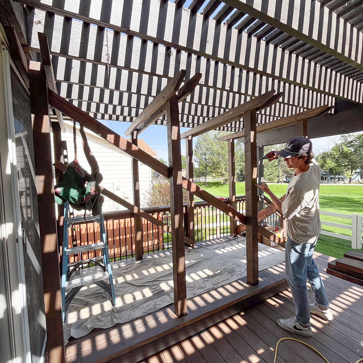 Catio under construction